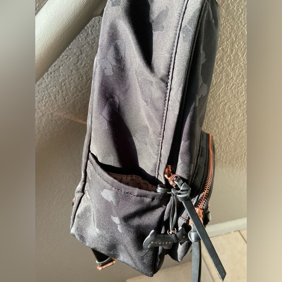 EUC Radley London Small Black Backpack, Dog Print - Picture 5 of 10